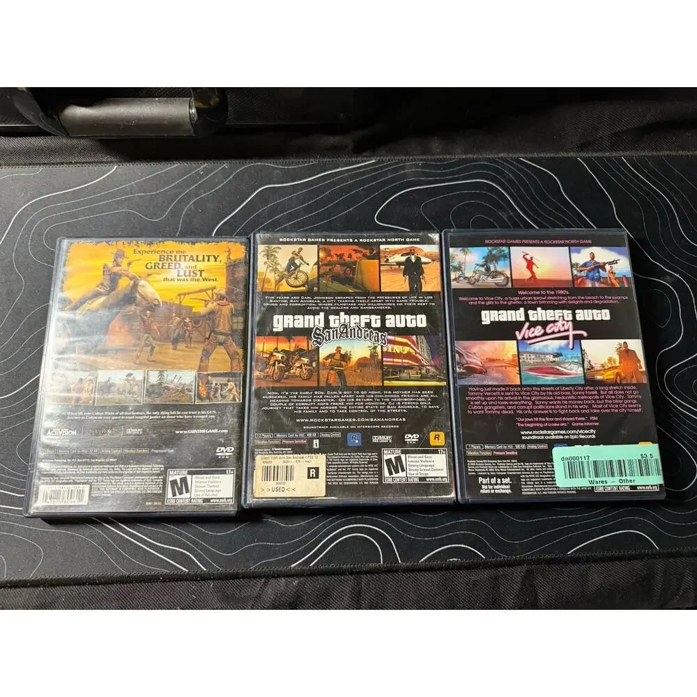 Ps2 Game Lot Of 3 GTA And Gun Complete With Manual
